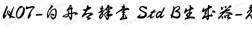 HOT-白舟太隷書 Std B生成器字体转换